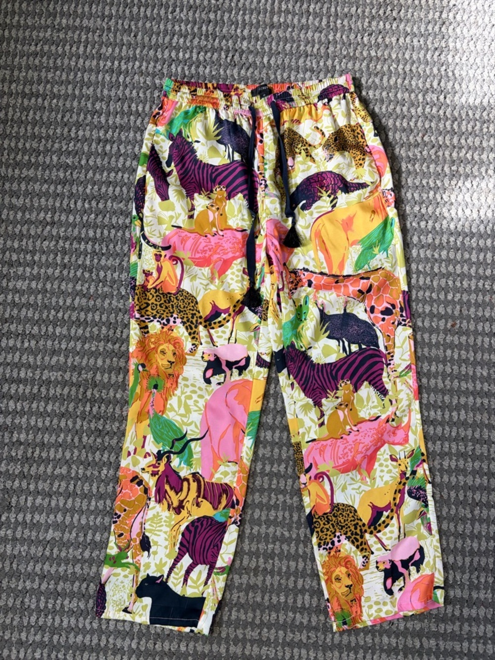 J Crew Vibrant Safari Animal Print Pants - Multicolor 0 - Picture 2 of 13